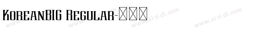KoreanBIG Regular字体转换